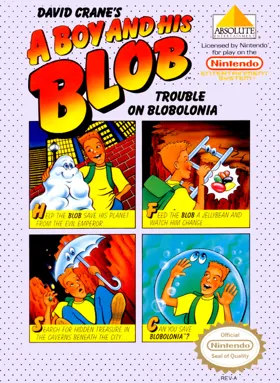 David Crane's A Boy and His Blob - Trouble on Blobolonia (USA) box cover front